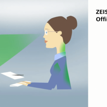 Les verres ZEISS OfficeLens sont conçus pour offrir une vision détendue de la distance de lecture proche à la distance intermédiaire.